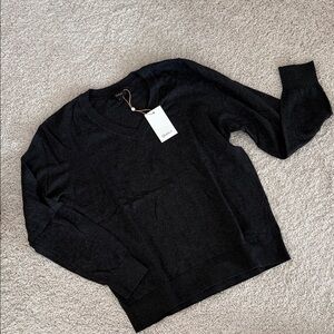 Quince Black Crew Neck Sweater